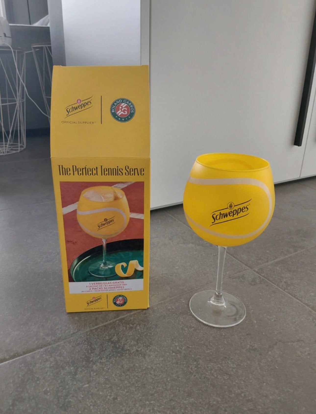 Glas Schweppes x Roland Garros, Verzamelen, Glas en Drinkglazen, Zo goed als nieuw, Ophalen of Verzenden