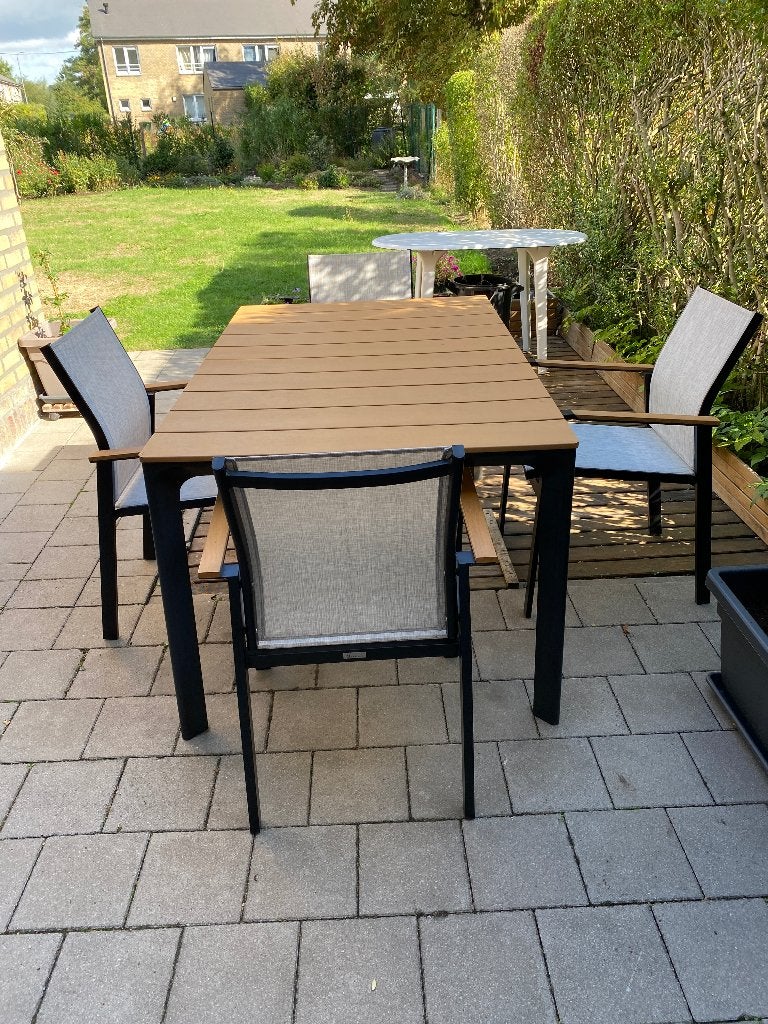 Tuintafel en stoelen, Jardin & Terrasse, Enlèvement, Utilisé, Aluminium