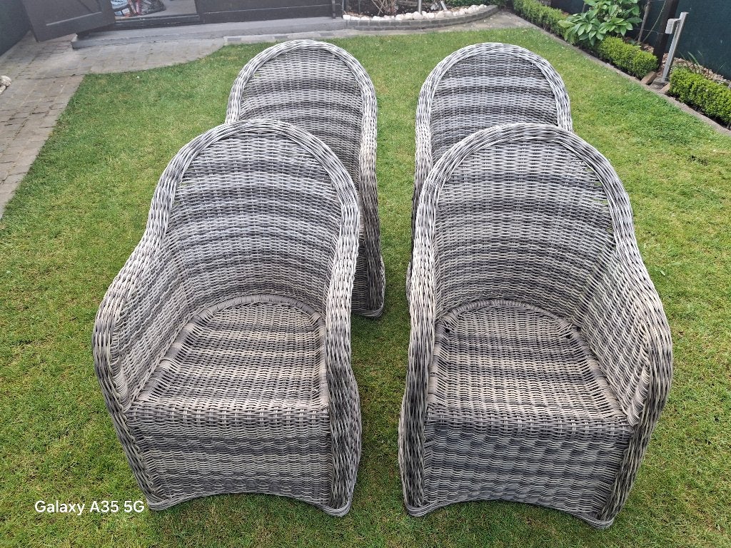 4 fauteuils de jardin + coussins, Enlèvement, Comme neuf, Aluminium