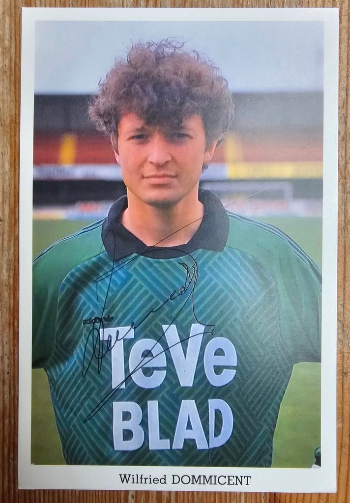 1989 Dommicent KV Mechelen Spelerskaart handgesigneerd!, Verzamelen, Verzenden, Zo goed als nieuw, Spelerskaart