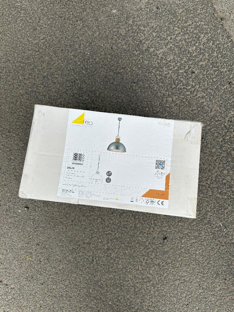 Lampe suspendue industrielle Trio Delhi, Enlèvement ou Envoi, Neuf, Bois