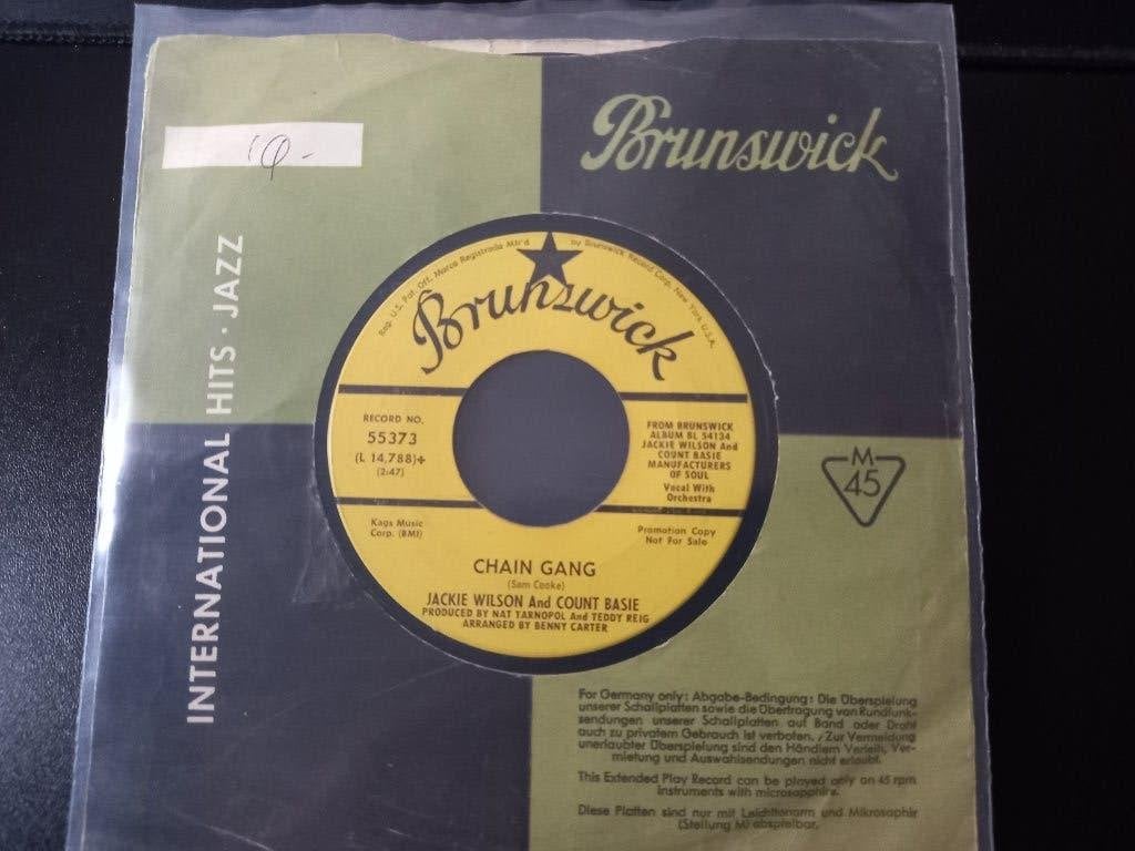 Jackie Wilson And Count Basie – Chain Gang -' 7 " Popcorn ", Housse de protection extérieure, 7 inch, Comme neuf, Autres types