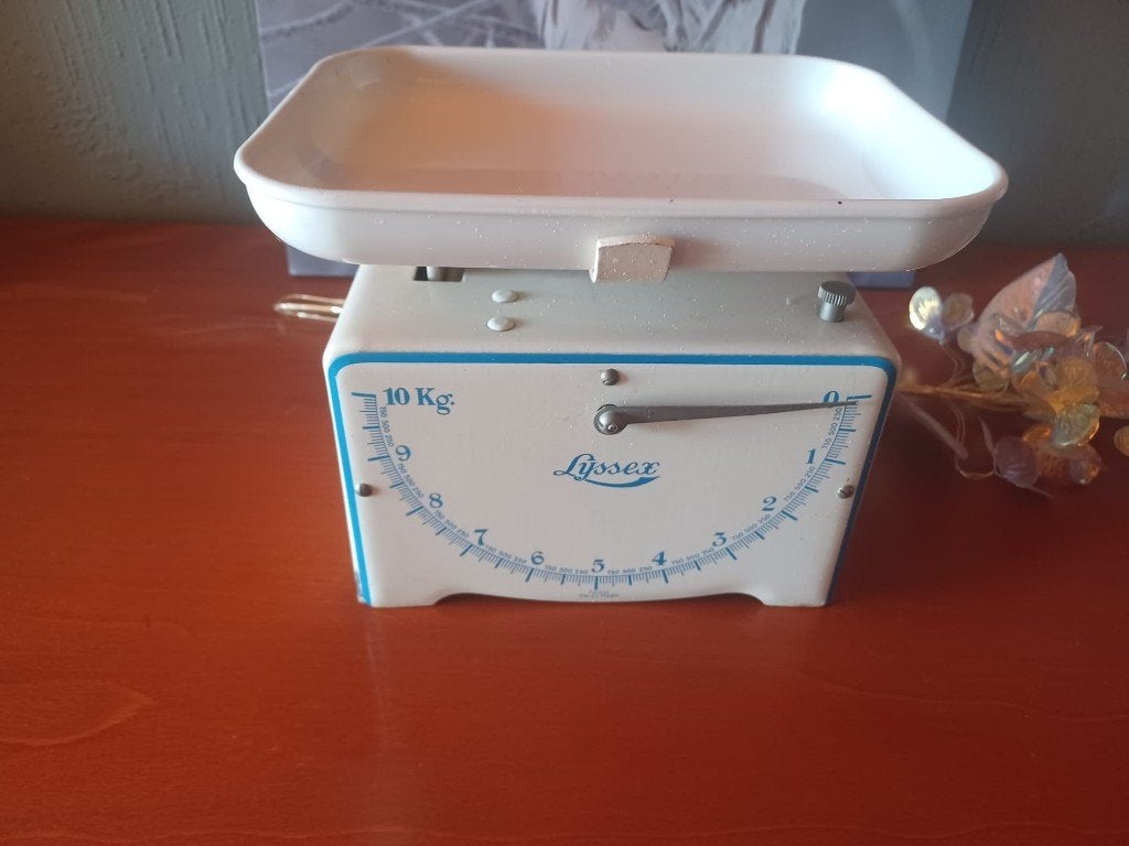 Vintage Lyssex keukenweegschaal 10 kg - Swiss Made retro, Ophalen of Verzenden