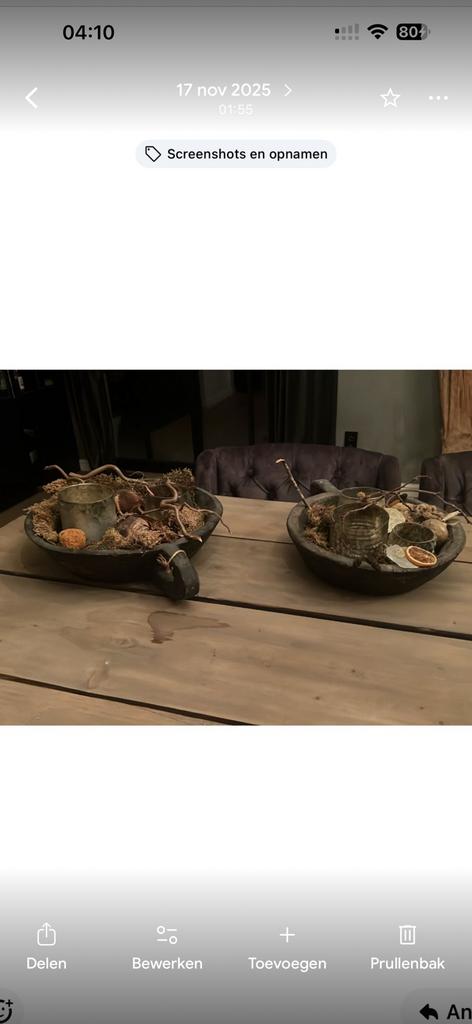 Decoratieve schalen authentiek, Ophalen
