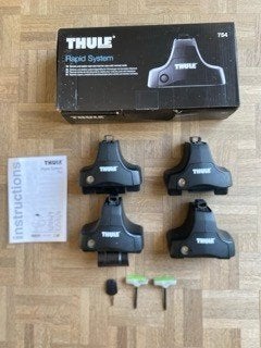 Thule Rapid System 754 dakdrager voetenset / adaptors, Auto diversen, Dakdragers, Gebruikt, Ophalen of Verzenden