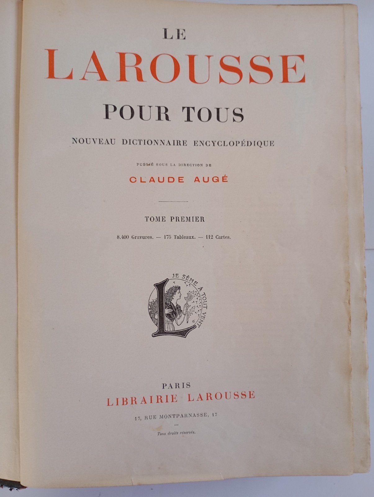 2tomes Larousse pour tous début 20e Siècle ,, Antiquités & Art