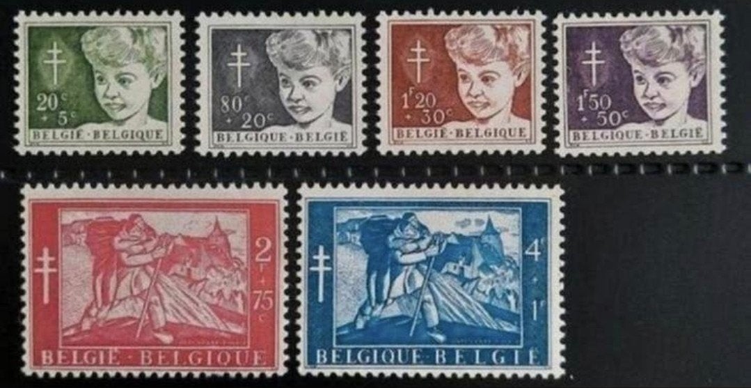 Belgique : COB 955/60 ** Antituberculeux 1954., Sans timbre, Neuf, Enlèvement ou Envoi, Non oblitéré