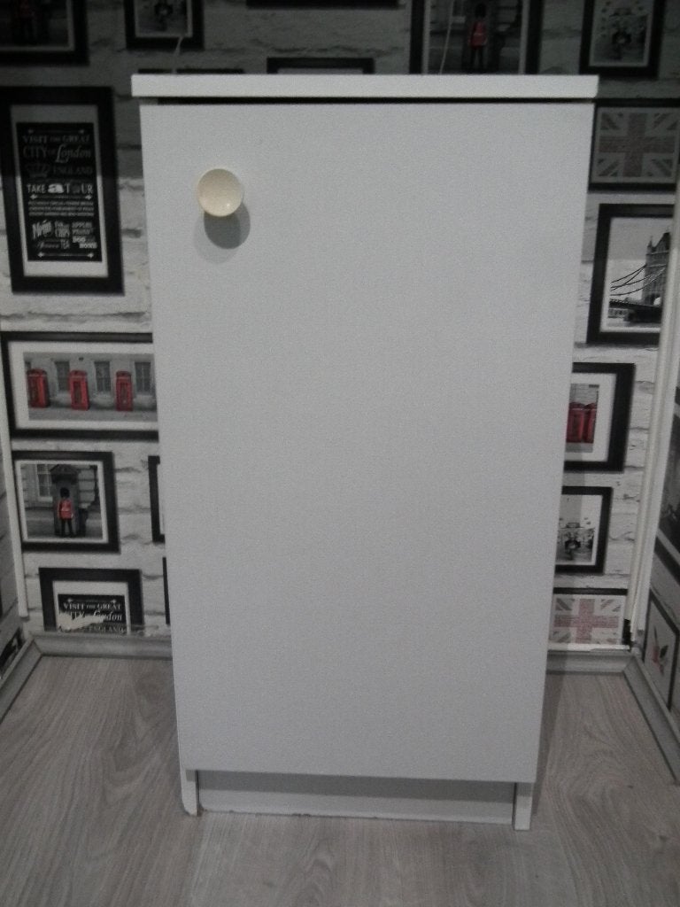 Petit meuble blanc de salle de bain (H 76,5/ largeur 38 cm), Maison & Meubles, 25 à 50 cm, Moins de 100 cm, Enlèvement, Utilisé
