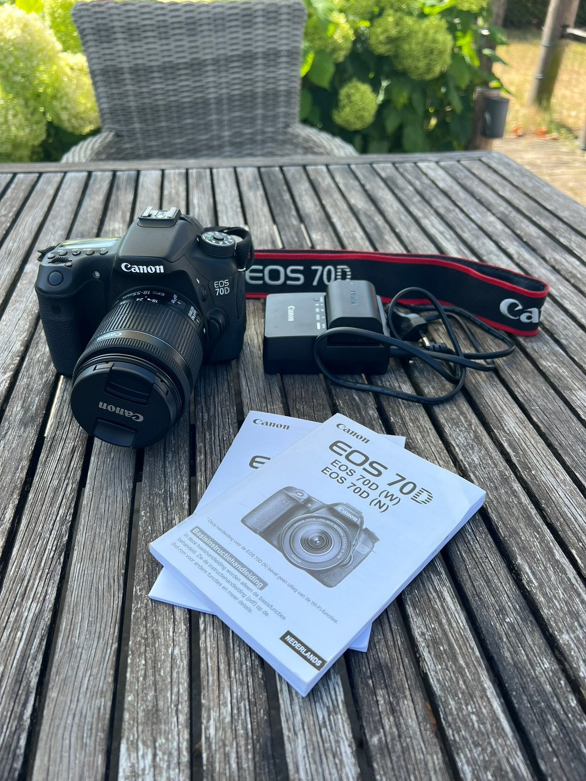 Canon EOS 70D + Canon EF-S 18-55mm IS, Audio, Tv en Foto, Touchscreen, Ophalen of Verzenden, Zo goed als nieuw, Canon