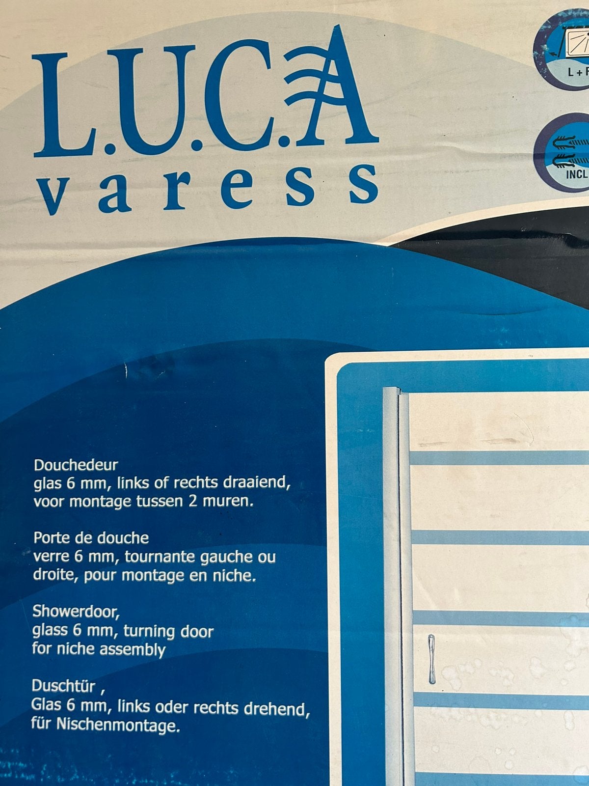 Nouveau ! Porte de douche Luca Varess Spitz à vendre, Maison & Meubles, Enlèvement, Neuf, Avec douche