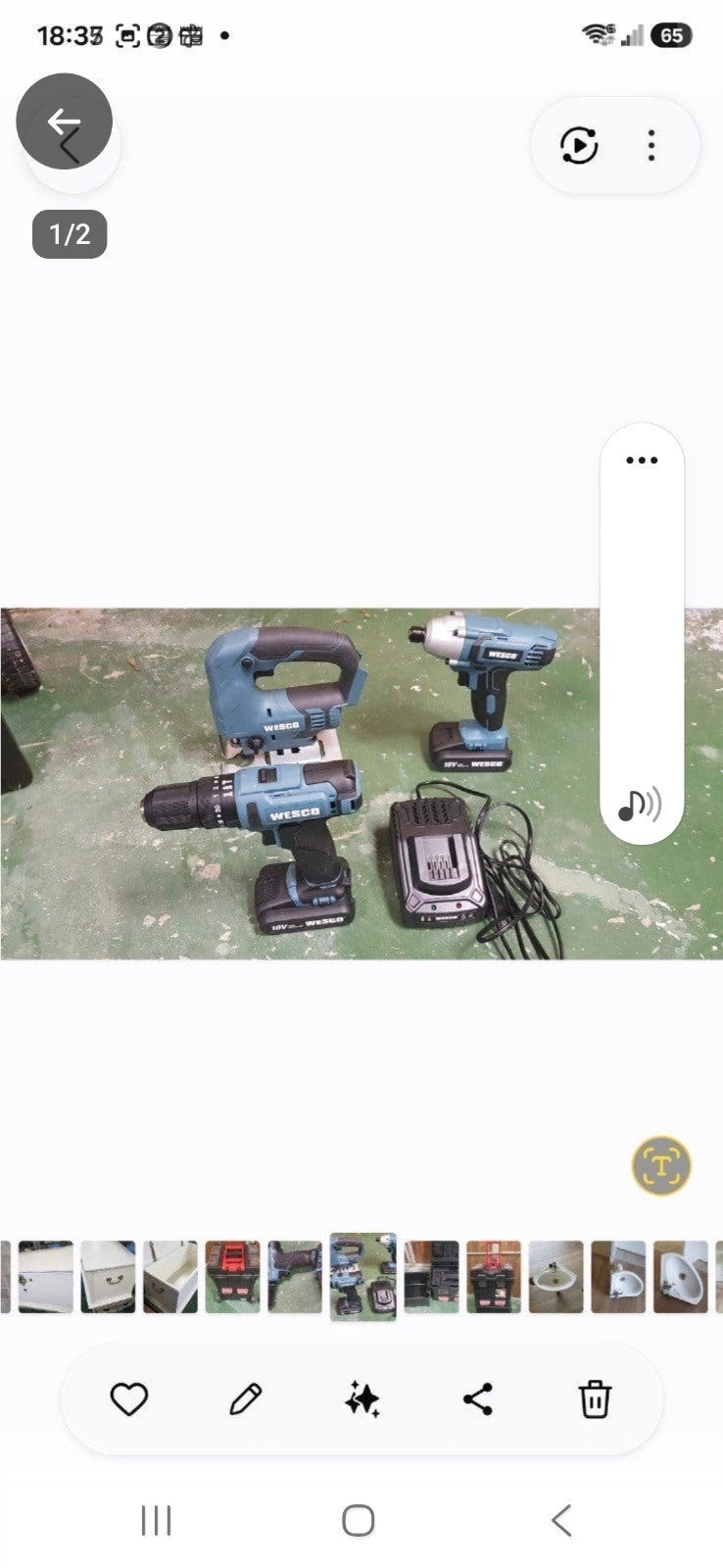 3nieuwe handgereedschappen  met batterij van wesco, Ophalen