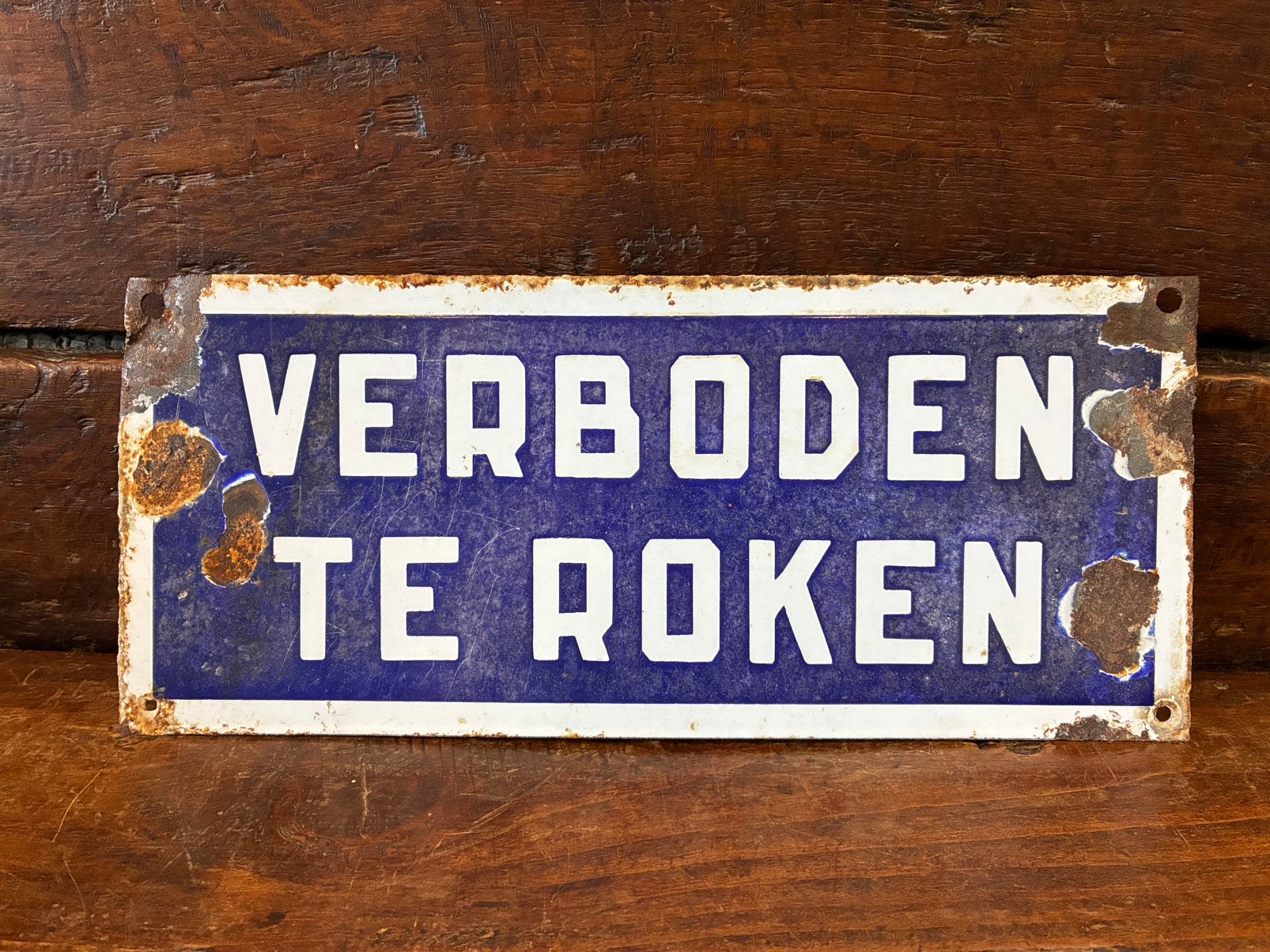 Plaque émaillée « Verboden te roken », Antiquités & Art, Enlèvement ou Envoi