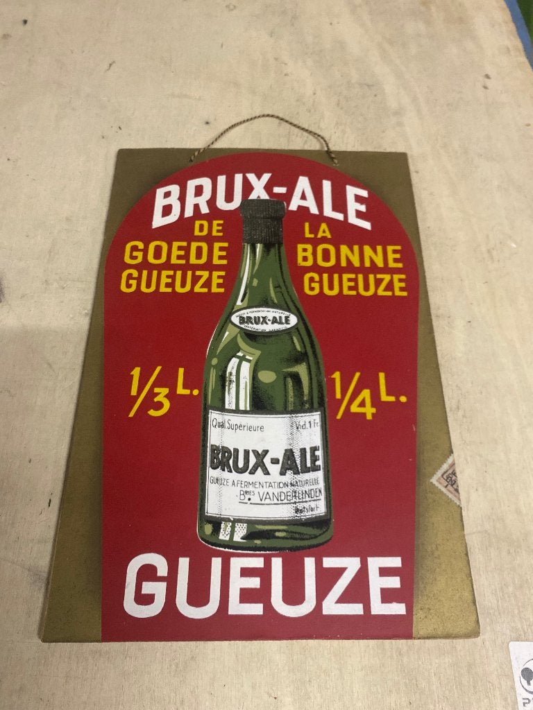 Gueuze reclamebord 1950, Ophalen of Verzenden, Zo goed als nieuw, Reclamebord