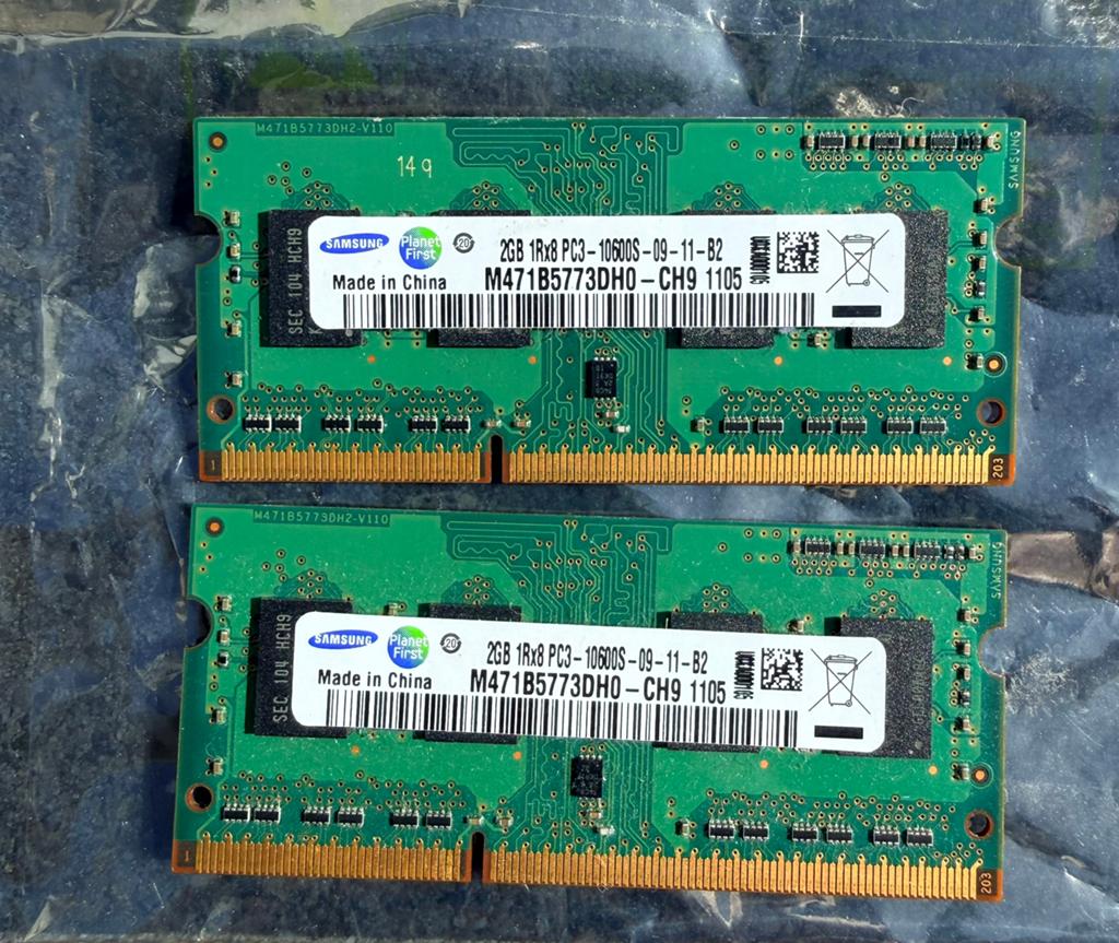 2 x 2GB Ram Geheugen, Computers en Software, RAM geheugen, 1333 MHz, DDR3, Ophalen of Verzenden, Zo goed als nieuw