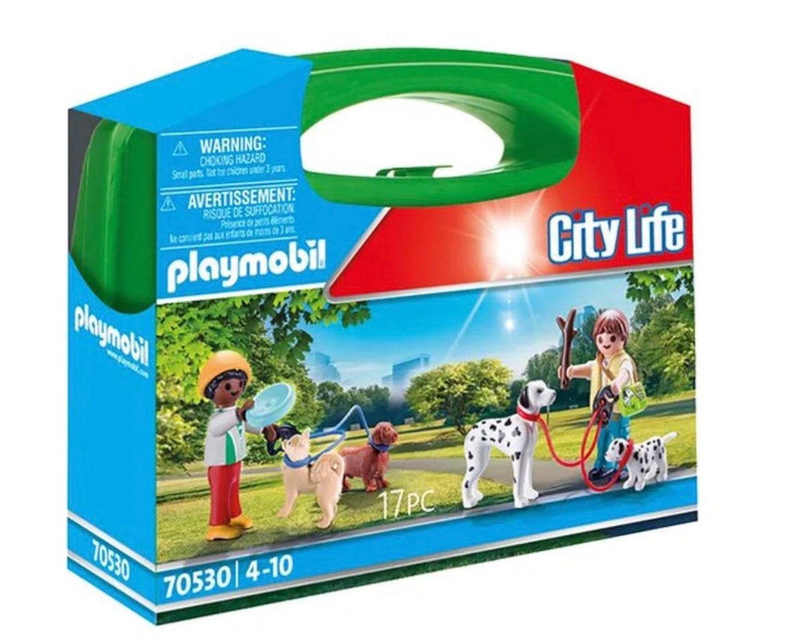 Playmobil honden set met 4 honden en 2 figuren, Ophalen of Verzenden, Gebruikt