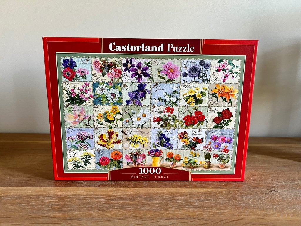 Puzzel Castorland - Vintage Floral, Ophalen of Verzenden, 500 t/m 1500 stukjes, Zo goed als nieuw, Legpuzzel