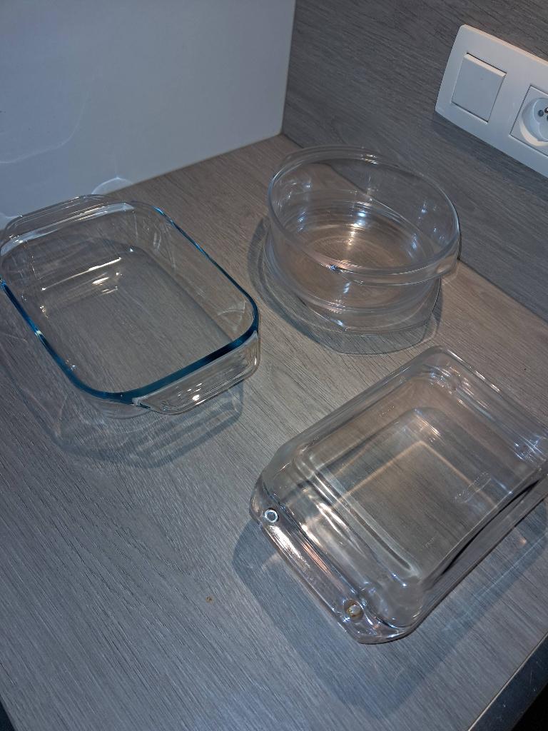 Glazen ovenschaaltjes, Ophalen, Gebruikt, Glas, Effen