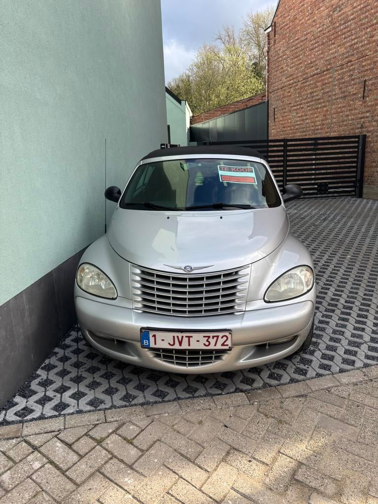 Grijs metallic ptcruiser cabriolet 136 pk turbo, Auto's, Voorwielaandrijving, Zwart, Cabriolet, Leder