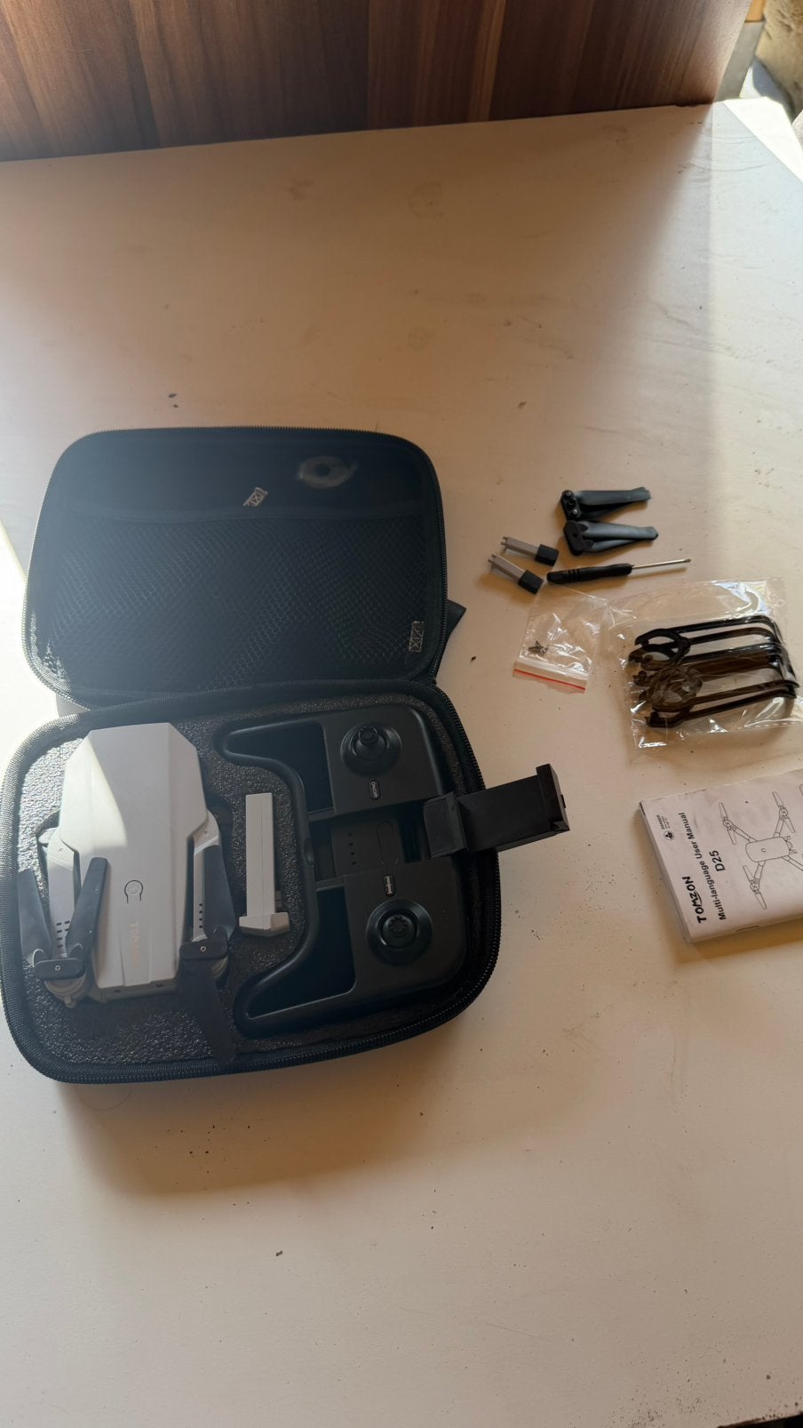 profesionele drone met camera de Tomzon D25 4K-camera-drone,, Audio, Tv en Foto, Ophalen of Verzenden, Zo goed als nieuw