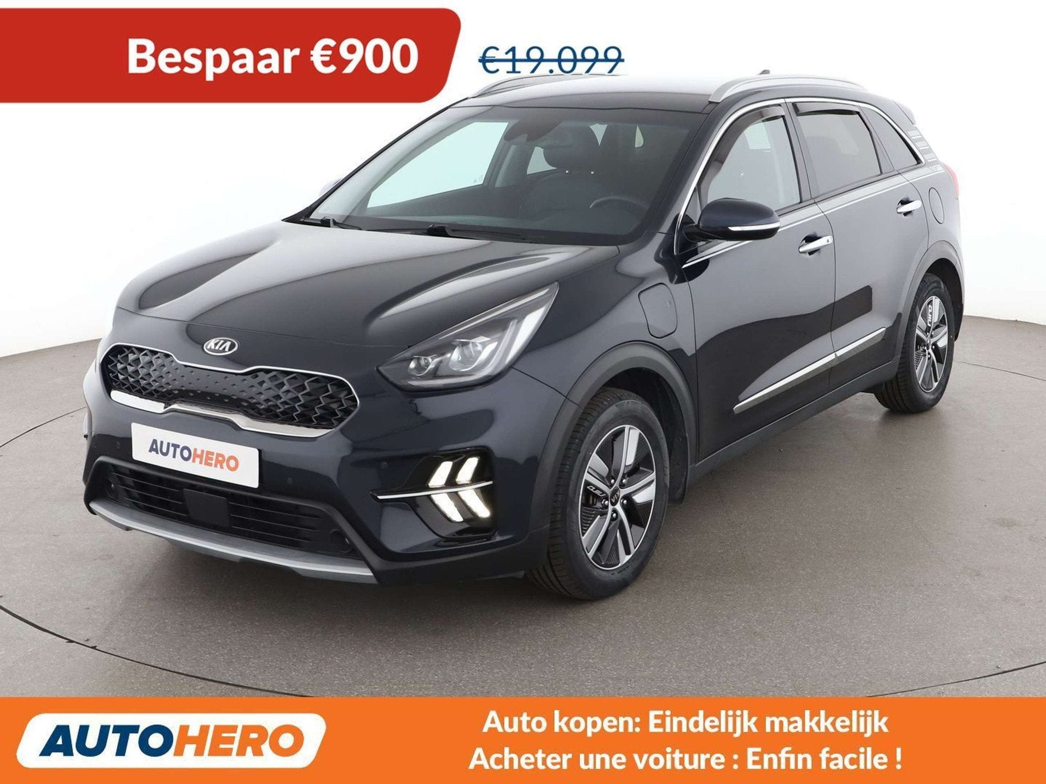 Kia Niro 1.6 Plug-in Hybrid Platin (automatique), Autos, Cuir, Achat, Euro 6, Noir