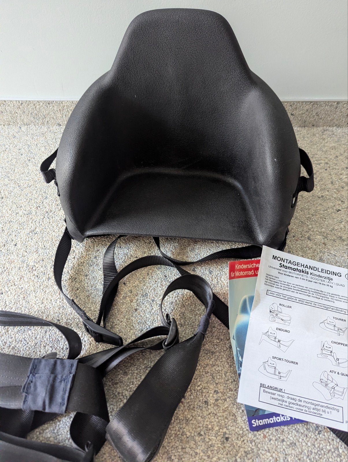 Kinderzitje scooter Stamatakis, Vélos & Vélomoteurs, Cyclomoteurs | Accessoires, Enlèvement, Comme neuf, Autres types, Stamatakis