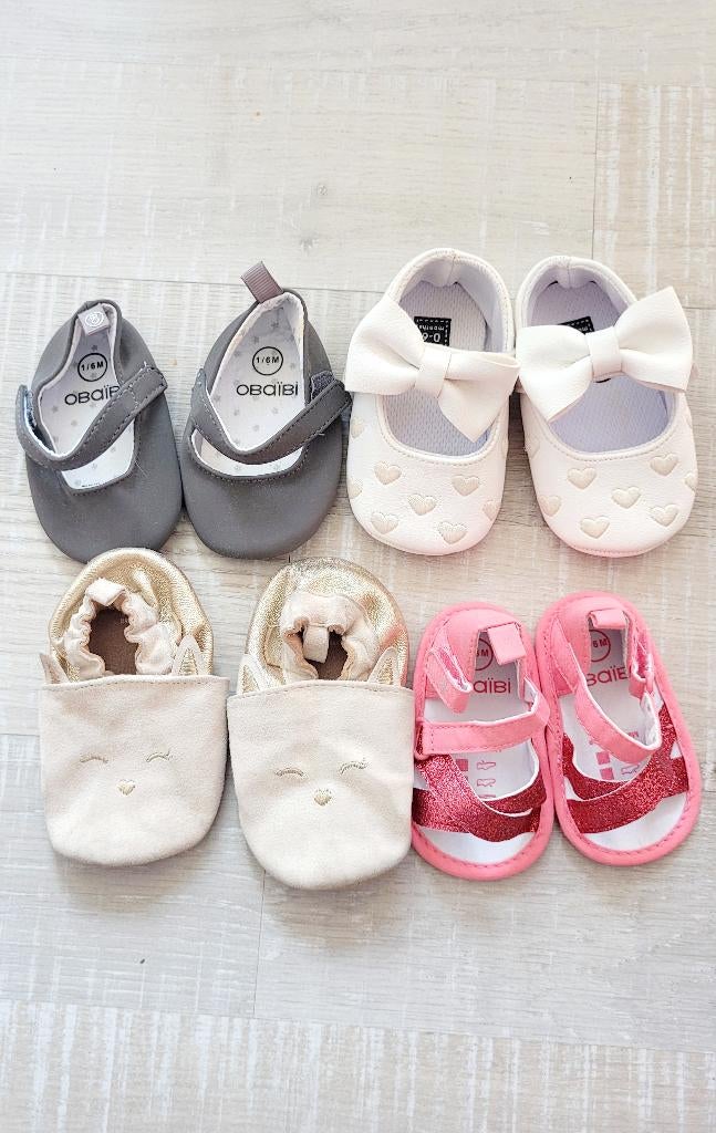 Lot de 4 paires de chaussures, 6 à 12 mois, Enlèvement, Comme neuf