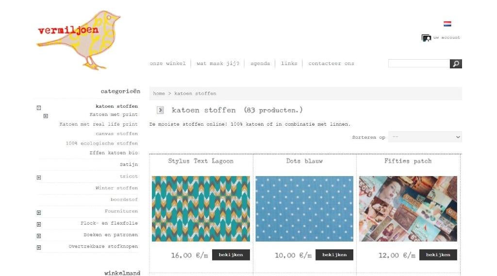 webshop stoffen over te nemen