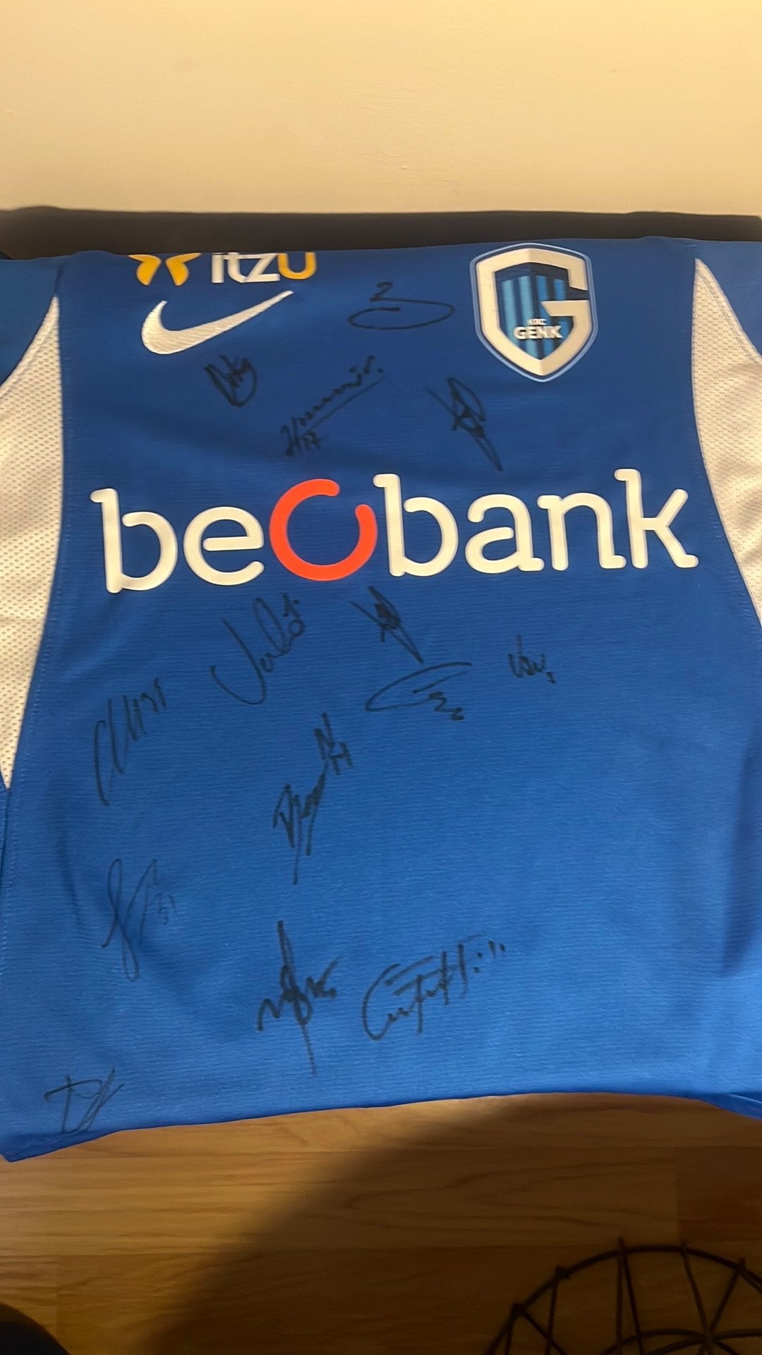 Krc genk shirt 19/20 met handtekeniningen, Taille XS ou plus petite, Enlèvement ou Envoi, Neuf, Maillot