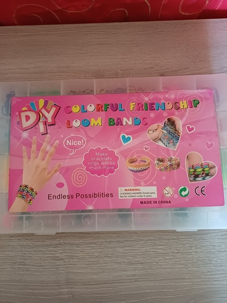 DIY Friendship Rainbow Loom elastische creatiekit, Hobby en Vrije tijd, Knutselen, Zo goed als nieuw, Knutselset, Educatief, Handgemaakt