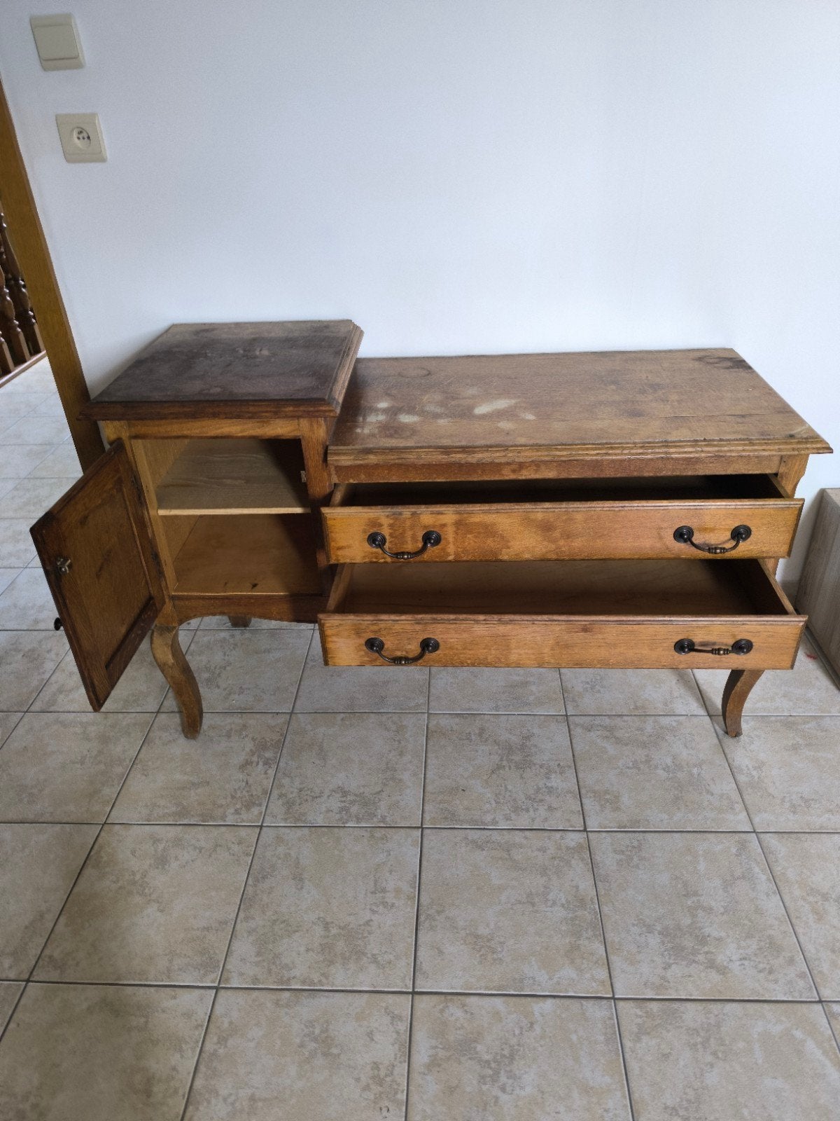 Antieke houten meubels — dressoir/console, Antiek en Kunst, Ophalen