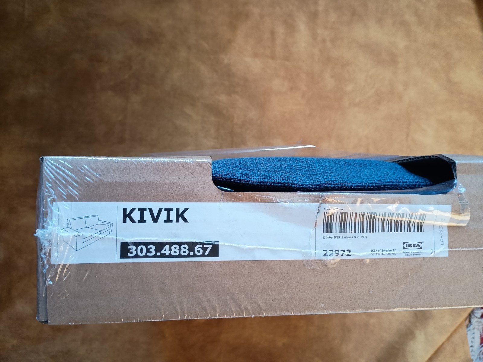KIVIK cover Ikea - Hillard dark blue, Ophalen, Rechte bank, Stof, Nieuw