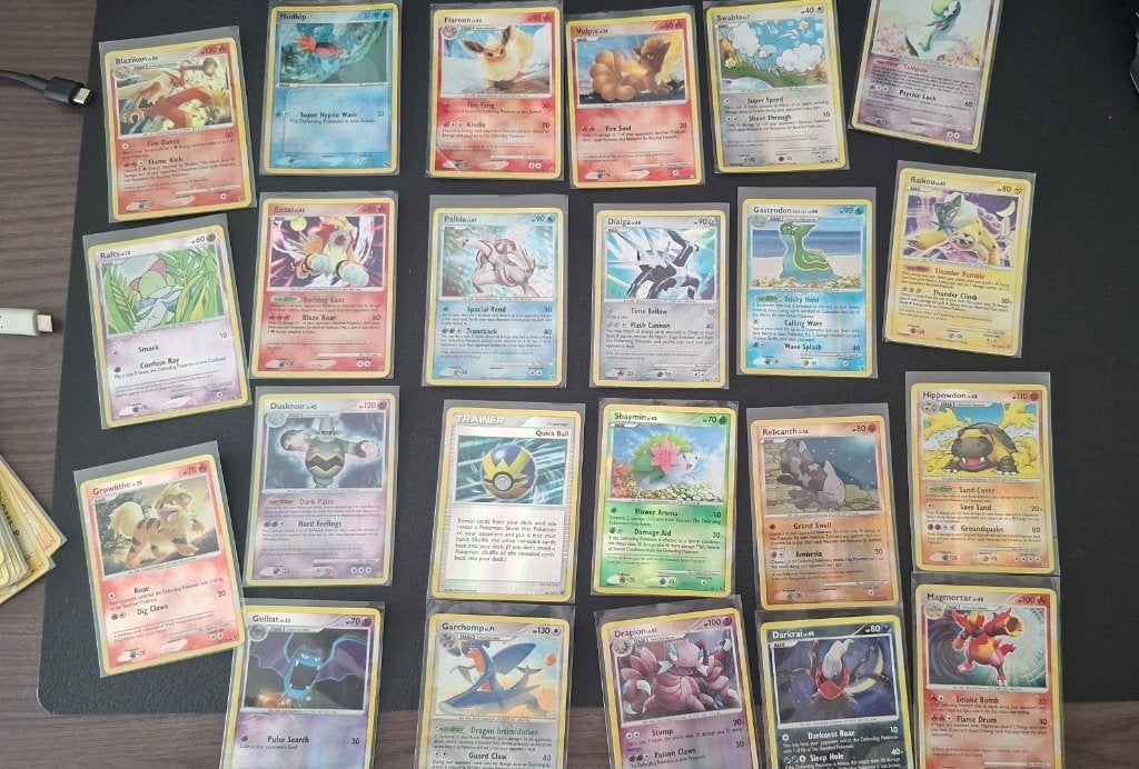 Pokemon old holos, Ophalen of Verzenden, Gebruikt, Meerdere kaarten, Foil