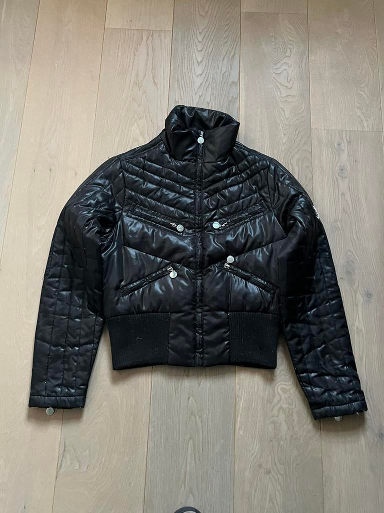 Veste moncler, Kleding | Dames, Jassen | Winter, Ophalen of Verzenden, Gedragen, Maat 36 (S), Zwart