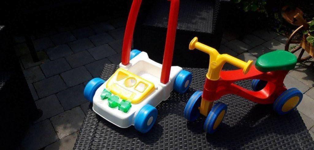 Stapkarretje en peuterfiets, Enlèvement, Utilisé