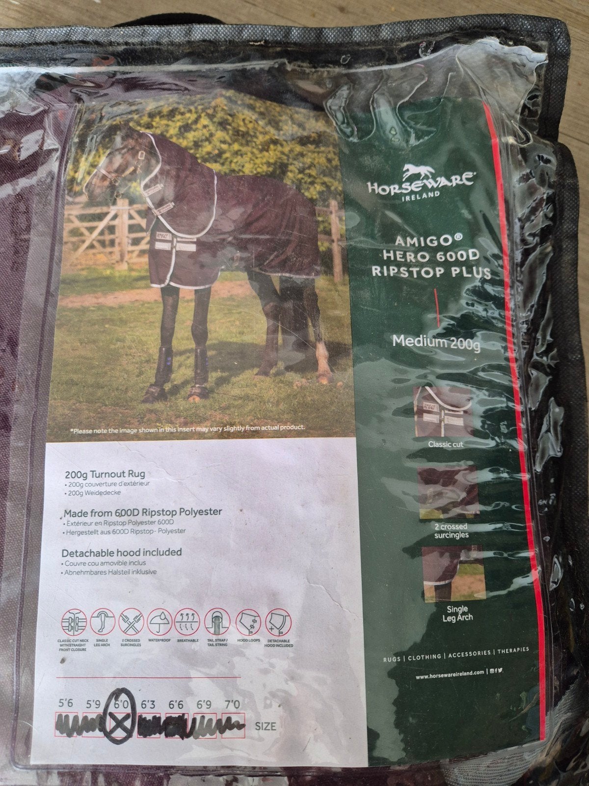 Horseware amigo hero 600D ripstop plus, 200 gr, 6'0, Ophalen, Ripstop, Amigo