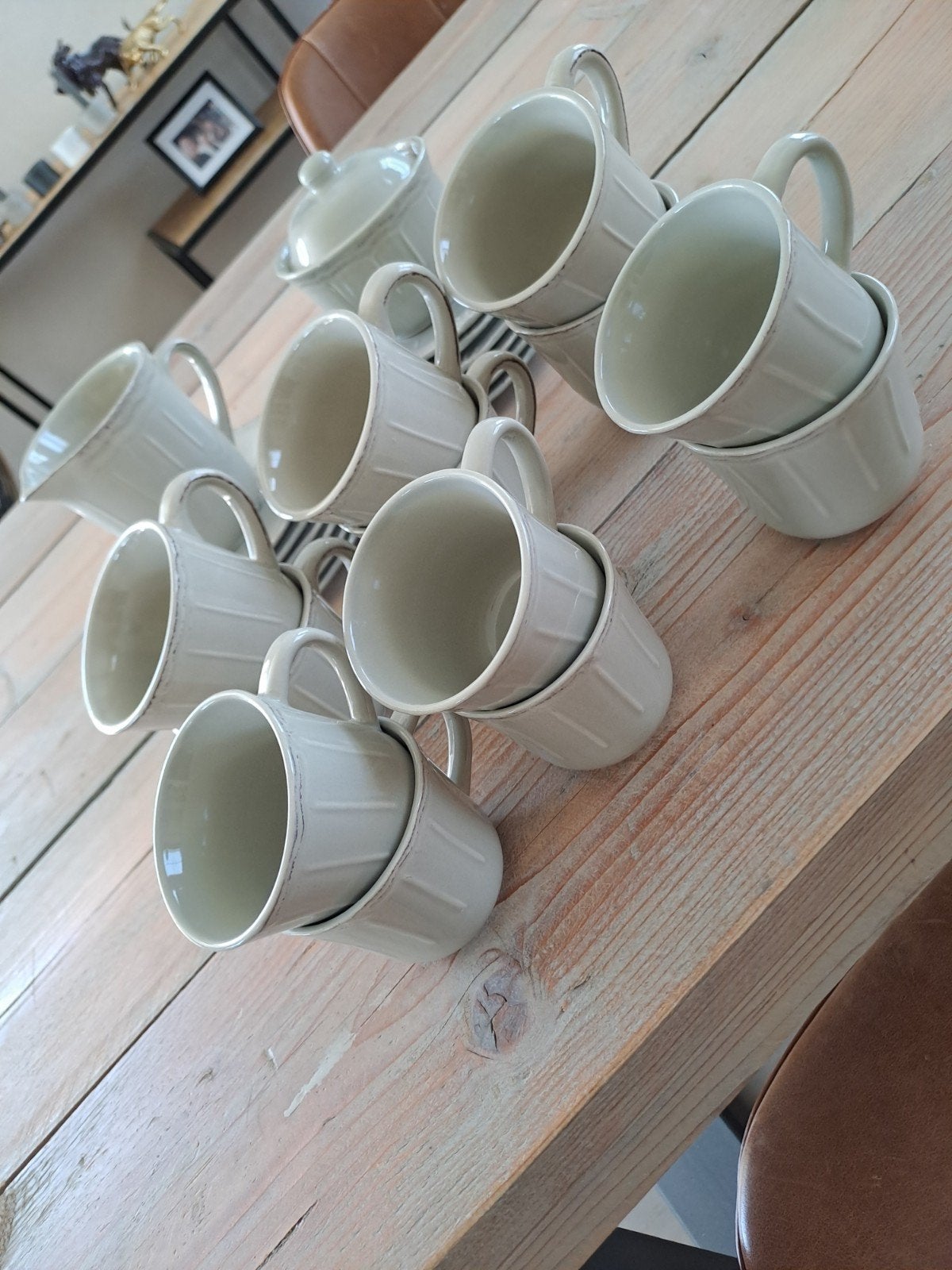 Koffie servies, Huis en Inrichting, Keuken | Servies, Ophalen, Overige merken, Landelijk/Boerenbont, Zo goed als nieuw