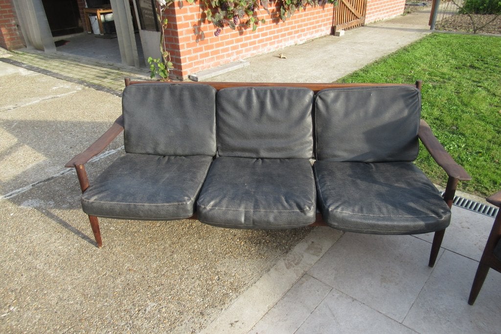 retro zetel jaren 70, Ophalen, Gebruikt, Minder dan 75 cm, 150 tot 200 cm