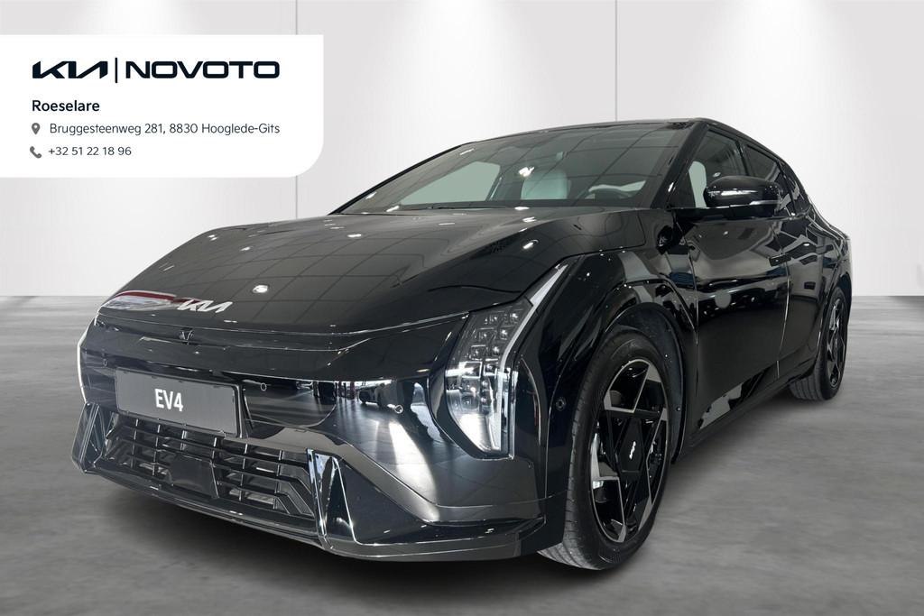KIA EV4 Fastback BEV 81,4 kWH GT Line, Auto's, Kia, Stof, 612 km, 1914 kg, Zwart