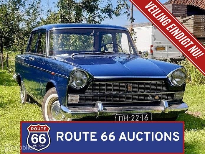 Fiat 1500L | 1962 | Route 66 Auctions, Auto's, Oldtimers, Zwart, Bedrijf, Handgeschakeld, Overige carrosserie