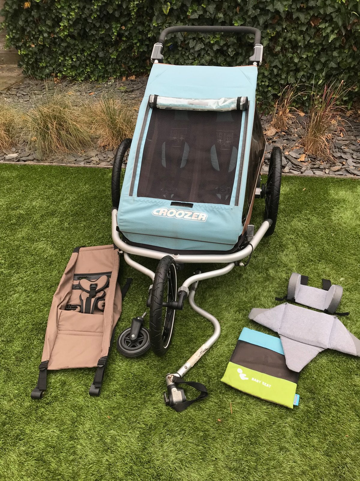 Croozer Kid for 2, suspension, réducteur de hamac à LED, Vélos & Vélomoteurs, 40 à 60 kg, Comme neuf, Enlèvement, Suspension