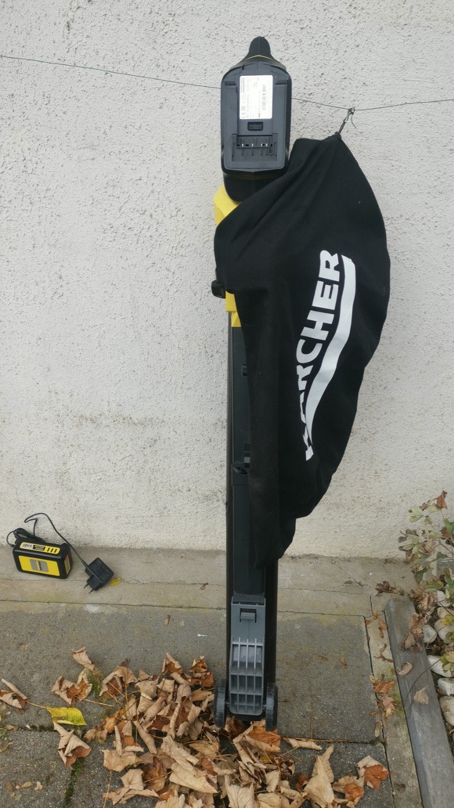 aspirateur de feuilles Karcher, Enlèvement, Batterie