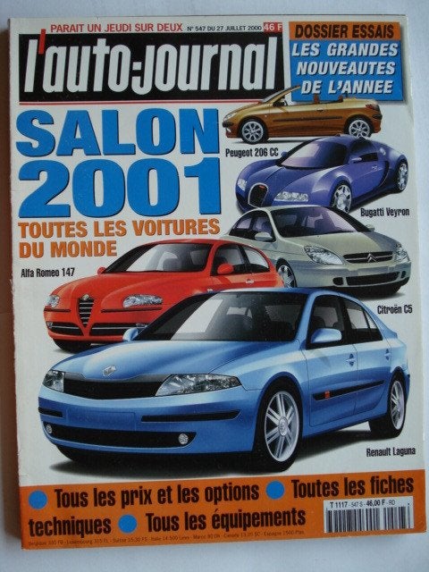 L'Auto-Journal 547 Salon 2001 Toutes les voitures du monde, Livres, Autos | Brochures & Magazines, Envoi, Utilisé, Général