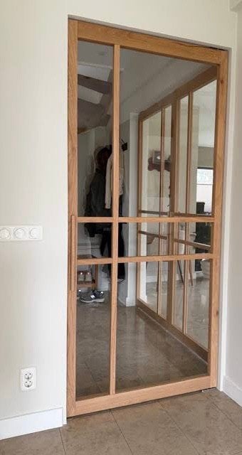 Taatsdeur/Schuifdeur/loftdeur/kozijn/massief eiken /MAATWERK, Ophalen of Verzenden, Hout, Binnendeur