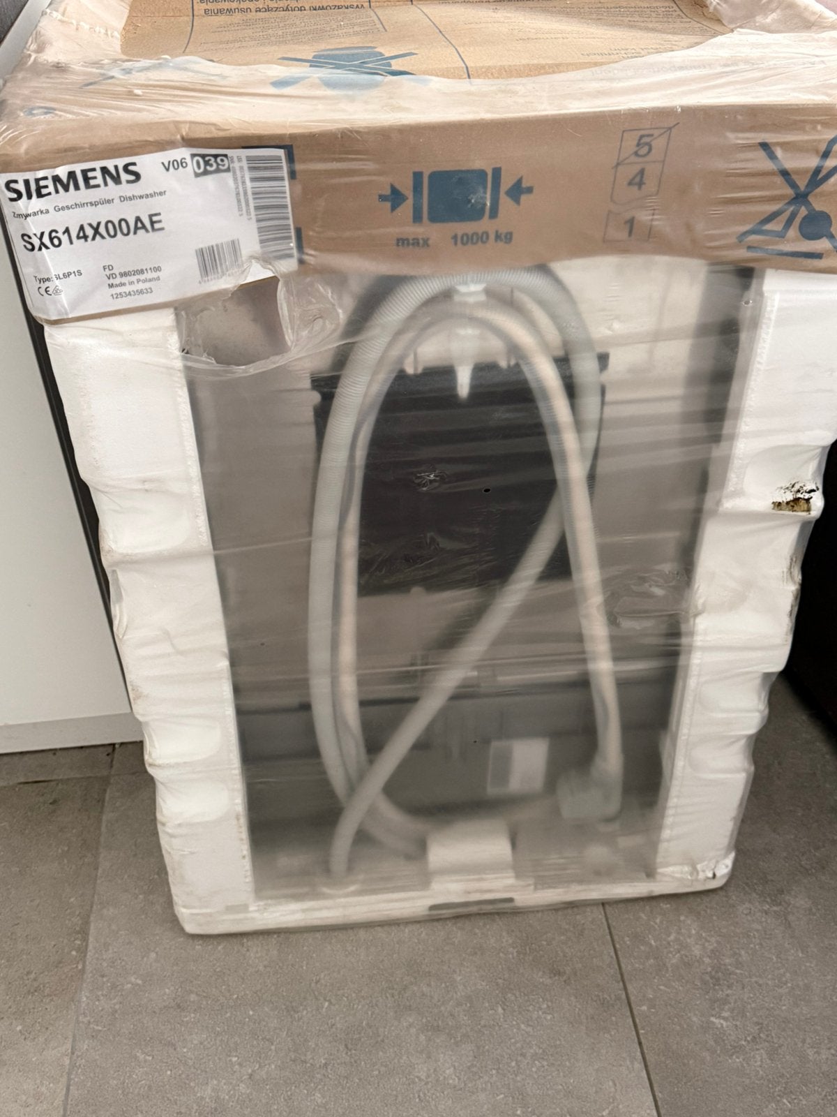 Siemens Vaatwasser  verpakking), Ophalen, 60 cm of meer, Nieuw, Energieklasse A of zuiniger