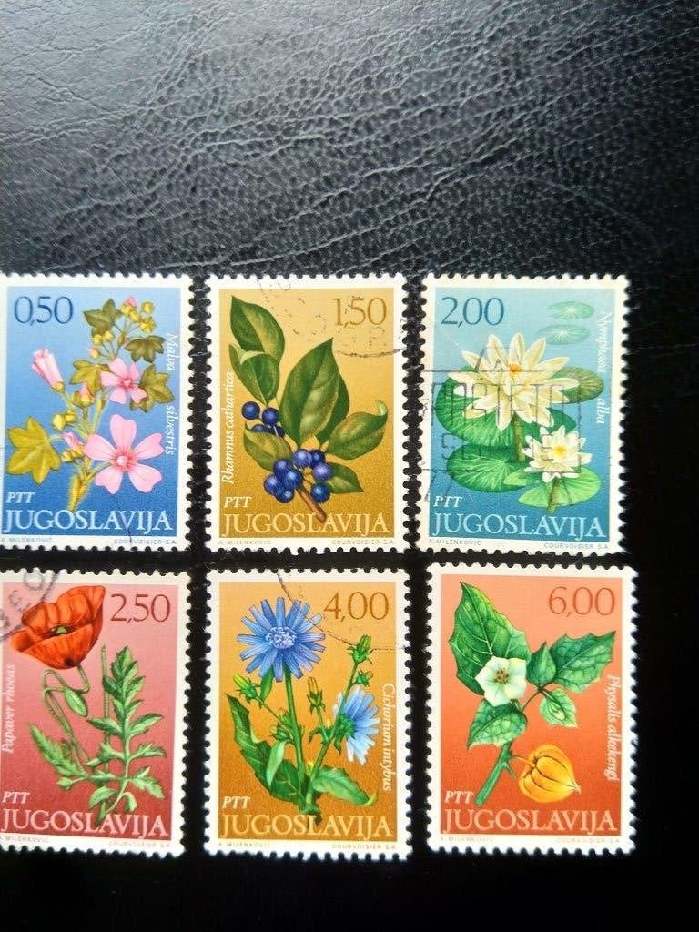 Fleurs de Yougoslavie 1971, Envoi, Affranchi, Animal et Nature