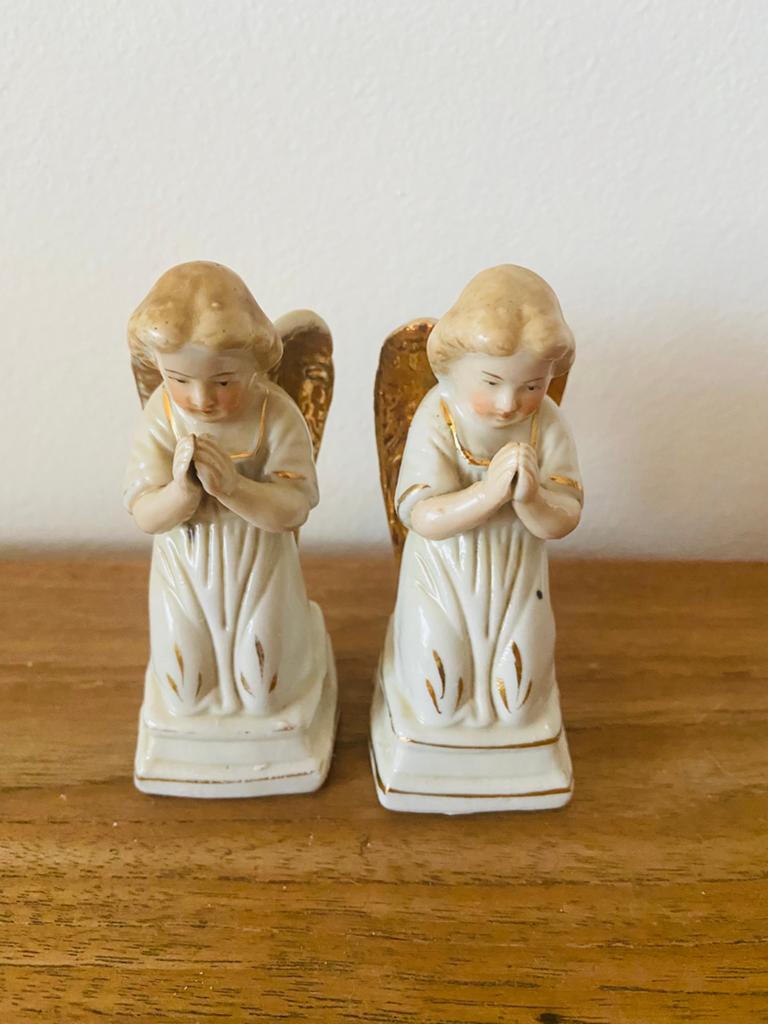 Antieke knielende engeltjes., Antiek en Kunst, Ophalen