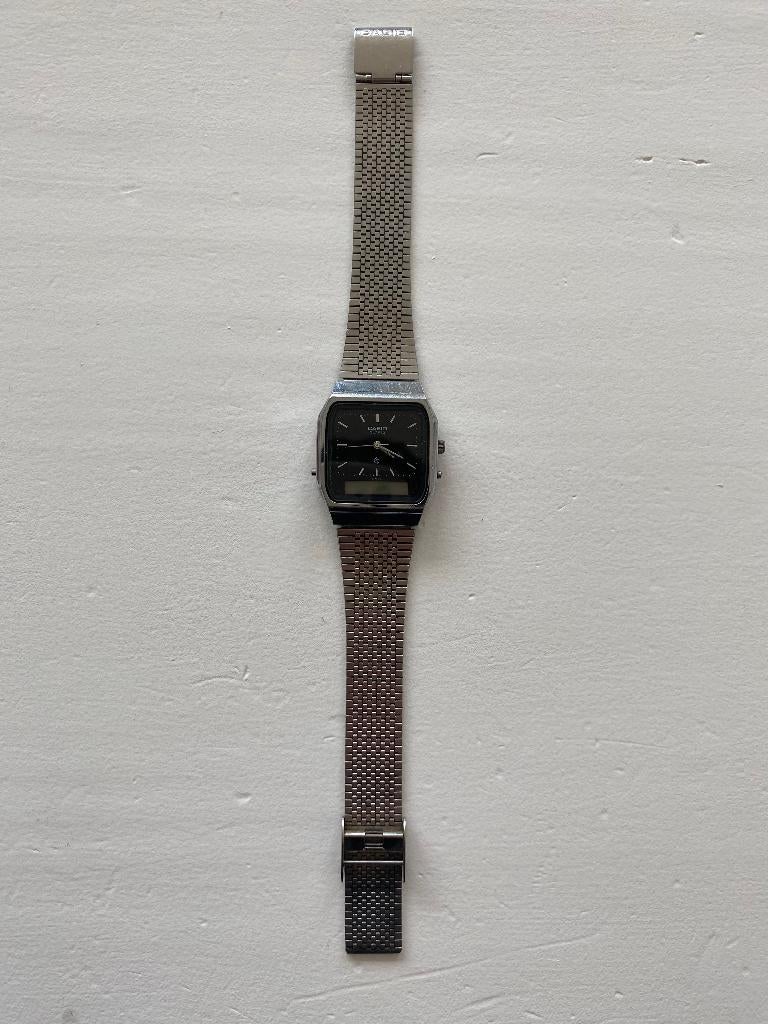 Casio Vintage Ana-Digi — Analoog/digitaal retrohorloge, Handtassen en Accessoires, Horloges | Antiek, Polshorloge, Overige merken