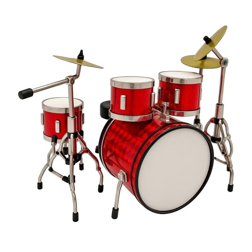 Baby mini  drumstel rood 10 cm hoog - schaal ca. 1:10, Ophalen of Verzenden, Nieuw