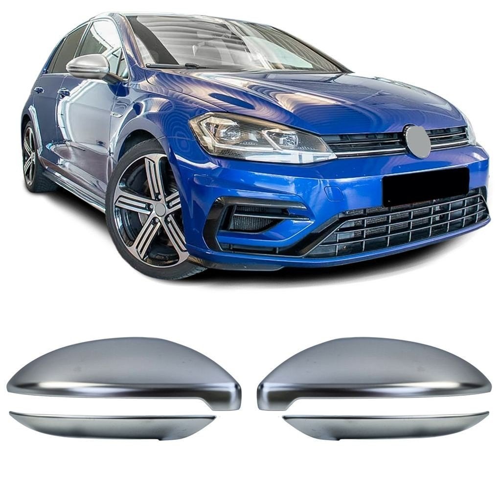 Spiegelkappen Geschikt Voor VW Golf 7 Mat Zilver Plak, Verzenden