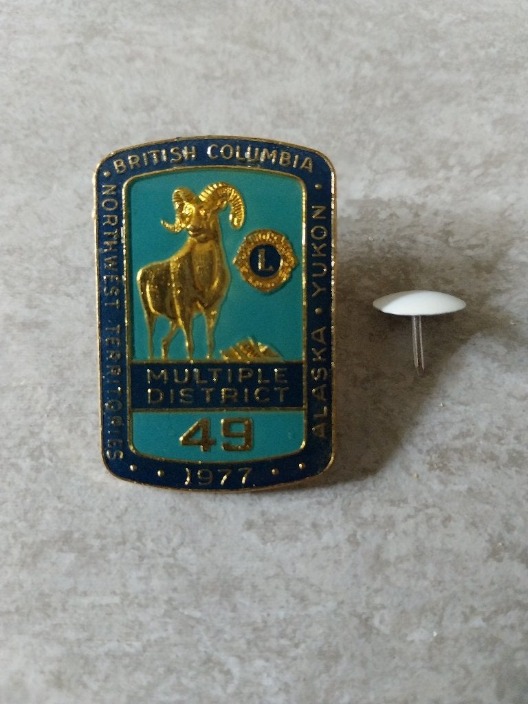 Pin Lion's Club British Columbia Alaska, Verzamelen, Ophalen of Verzenden, Gebruikt, Stad of Land, Speldje of Pin